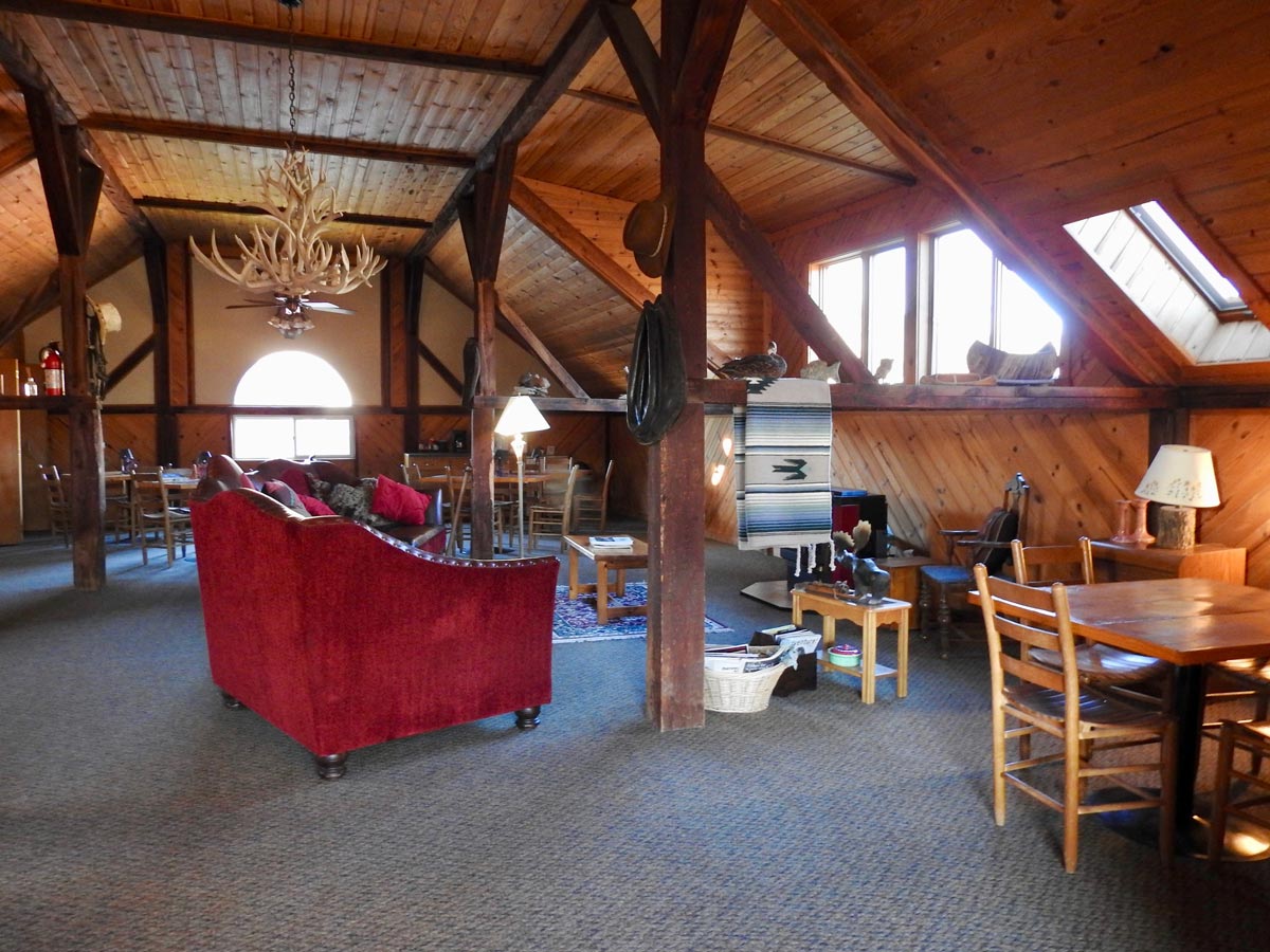 Barn - Upstairs Community Area - group lodging swan valley idaho